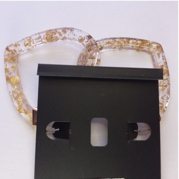 INC Gold Glitter-Heart Hoop Earrings - Picture 5 of 5